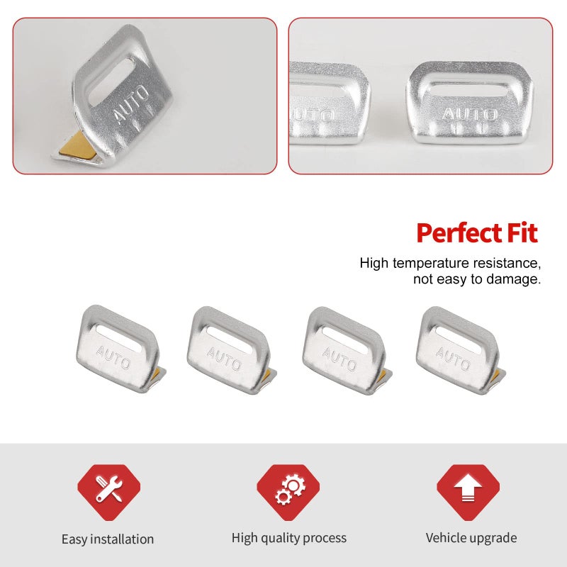 Jimen for JL/JT Window Button Cover, 4 Pack Window Switch Cover Trim Interior Accessories Compatible with Jeep Wrangler JL and Gladiator JT 2018-2023, Aluminum Alloy (Silver) - Image 4